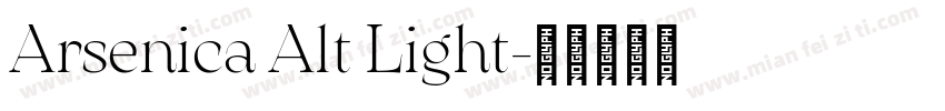 Arsenica Alt Light字体转换